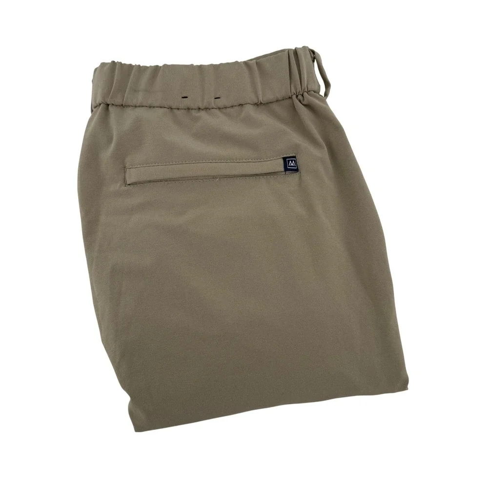 Mizzen + Main Helmsman Slim Performance Jogger Pants Khaki Tan Mens 35W 33x28